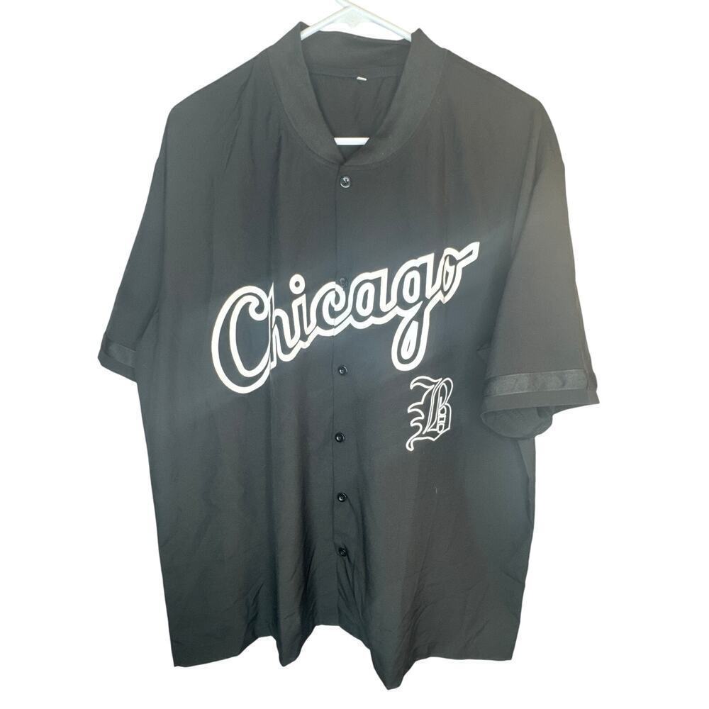 Chicago Baseball Jersey Style Tee – Men’s Medium – Black with White Script - Picture 2 of 6